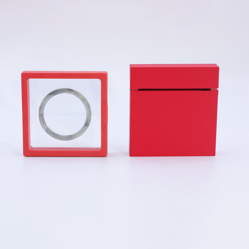 Caja de cajón de papel exterior multicolor extraída Caja de suspensión de almacenamiento Anillo de embalaje de red Caja de joyería de cristal antioxidante