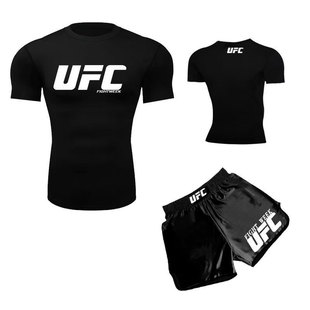 Sparring Training Suit Ufc Suit Men's Boxing Tight-Fitting Quick-Drying Clothing Muay Thai Fighting Short-Sleeved Shorts Gym Fighting