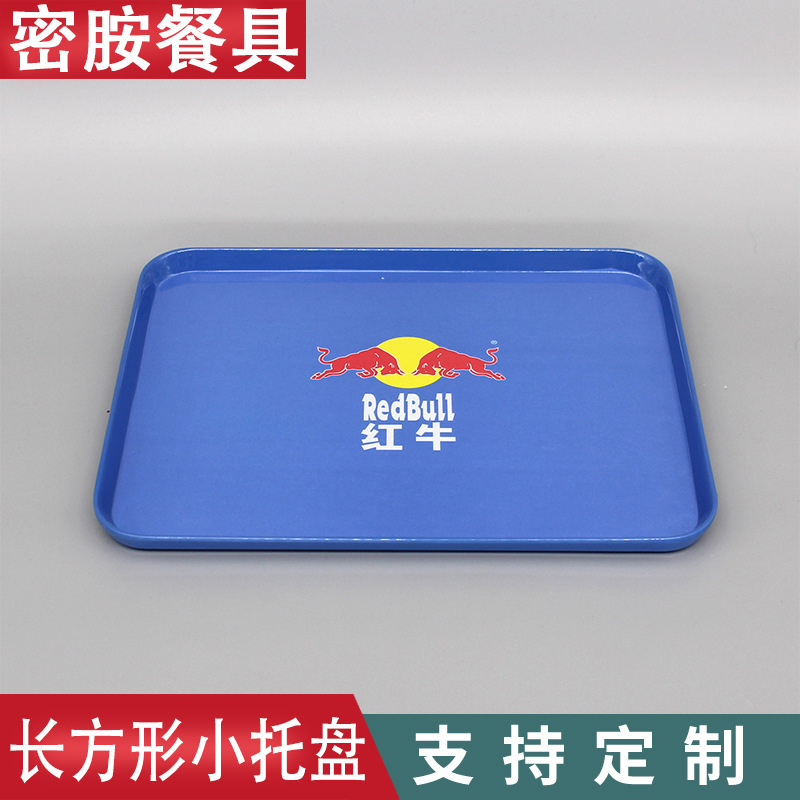 Dinner Plate Set Imitation Porcelain Tableware Melamine White Rectangular Plate Snack Steak Plate Rectangular Tray 3-Piece Dessert Set