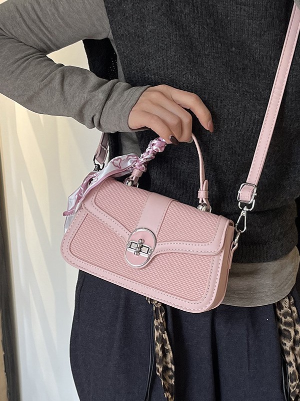 Bolso para mujeres 2025 nuevo color de contraste empalme bolso portátil de alta calidad de moda moda bolso de hombro