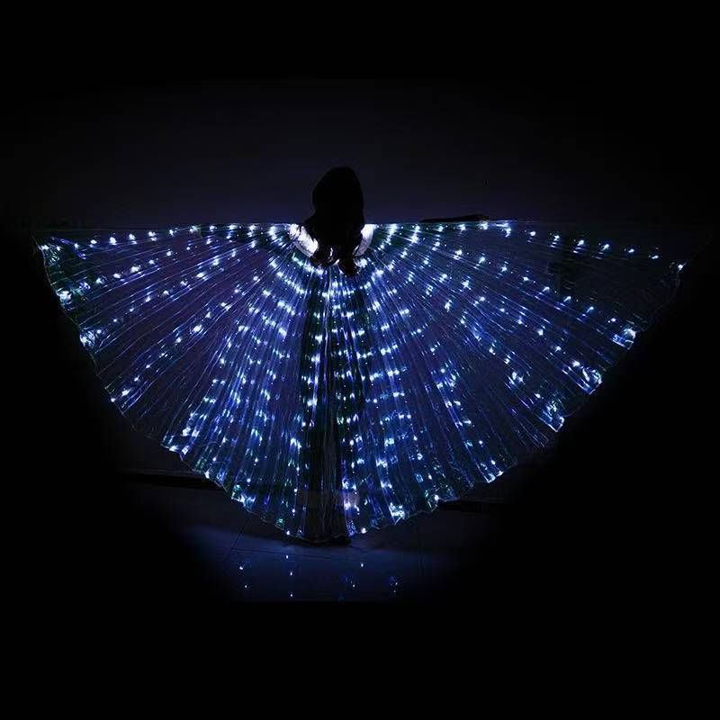Alas LED para Danza de 360 Grados de Poliéster Luminoso para Fiesta