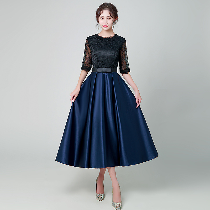 Blue elegant evening dress