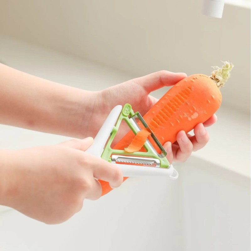 新しい色の家庭用ステンレスの皮むき器のアイデアの多機能の皮むきナイフの果物のジャガイモの皮むきナイフ|undefined