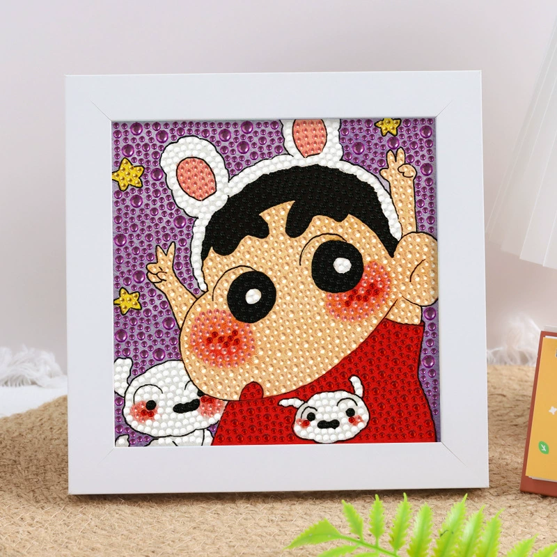 Даймонд-пейнтинг (Sanrio) Kuromi и смешанные мультфильмы, 17×17 см, полный страз DIY набор, детское рукоделие