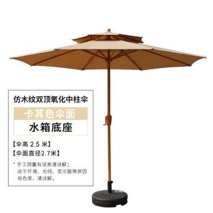 Outdoor Outdoor Parasol Hand-Cranked Straight Umbrella Open-Air Garden Courtyard Security Booth Cafe Balcony Center Column Umbrella