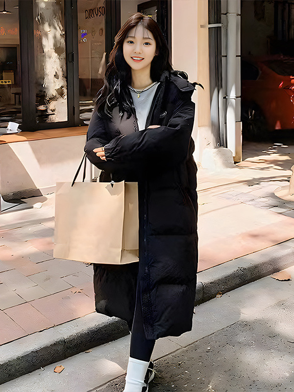 130-320 Plus Size Women's Mid-Length Bread Outwear 2025 Autumn and Winter New Fat mm Hooded Cotton Jacket Warm Outwear 130-320 Plus Size Women's Mid-Length Bread Outwear 2025 Autumn and Winter New Fat mm Hooded Cotton Jacket Warm Outwear