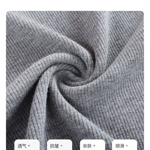 Gray Slim-Fit Hooded T-Shirt for Women, 2024 New Arrival, Bestselling Autumn Ribbed Base Layer Top, Half-Zip Hoodie, Top Piece
