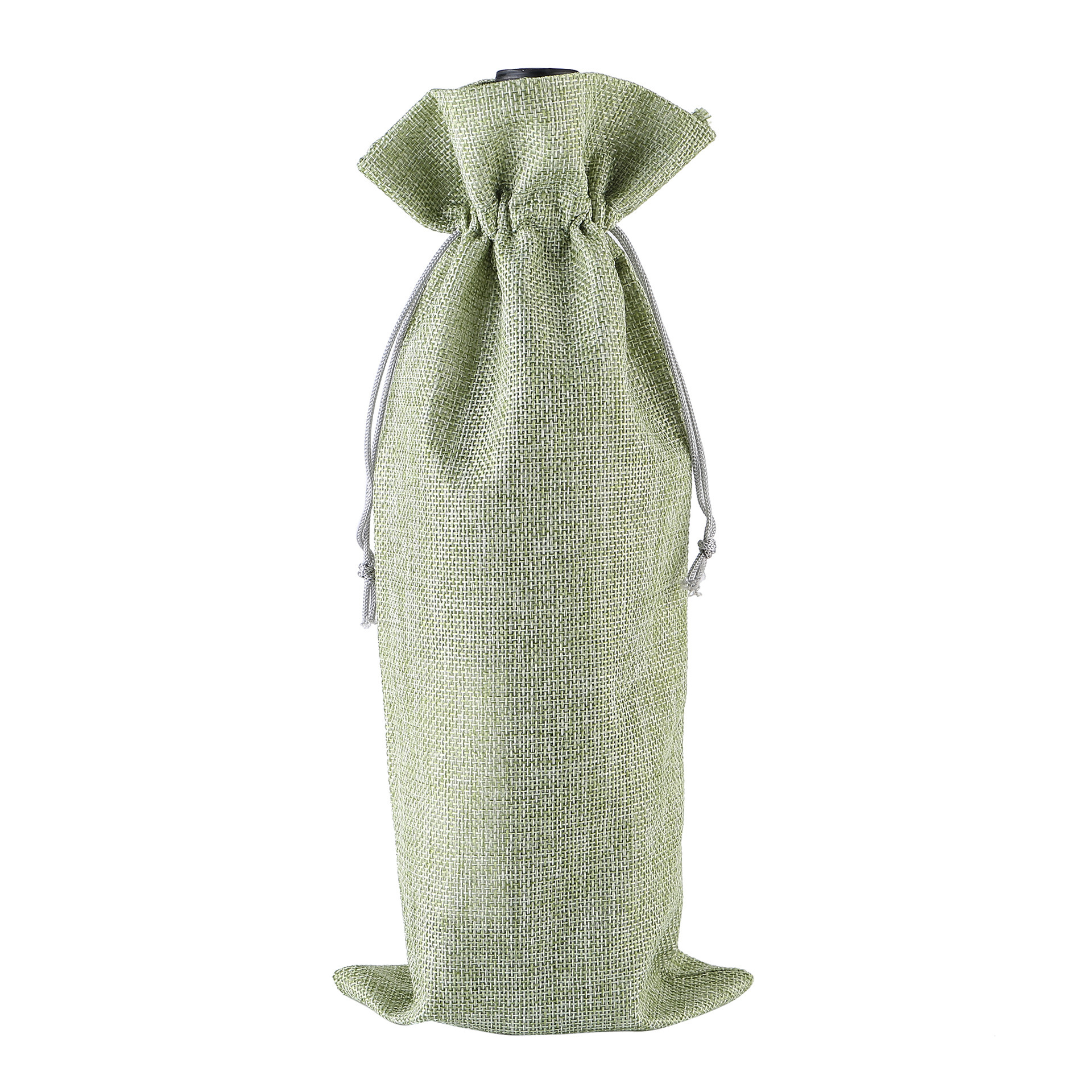 2024 Navidad lino bolsa de vino cubierta cuerda de tracción lino bolsa de botella de vino bolsa de lino bolsa de vino