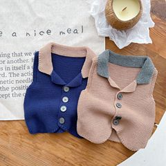 Korean Version Baby Vest for Newborns, Cardigan for Spring and Autumn, Unisex Baby Back Vest, Knitted Wool Cardigan for Children, Spring and Summer