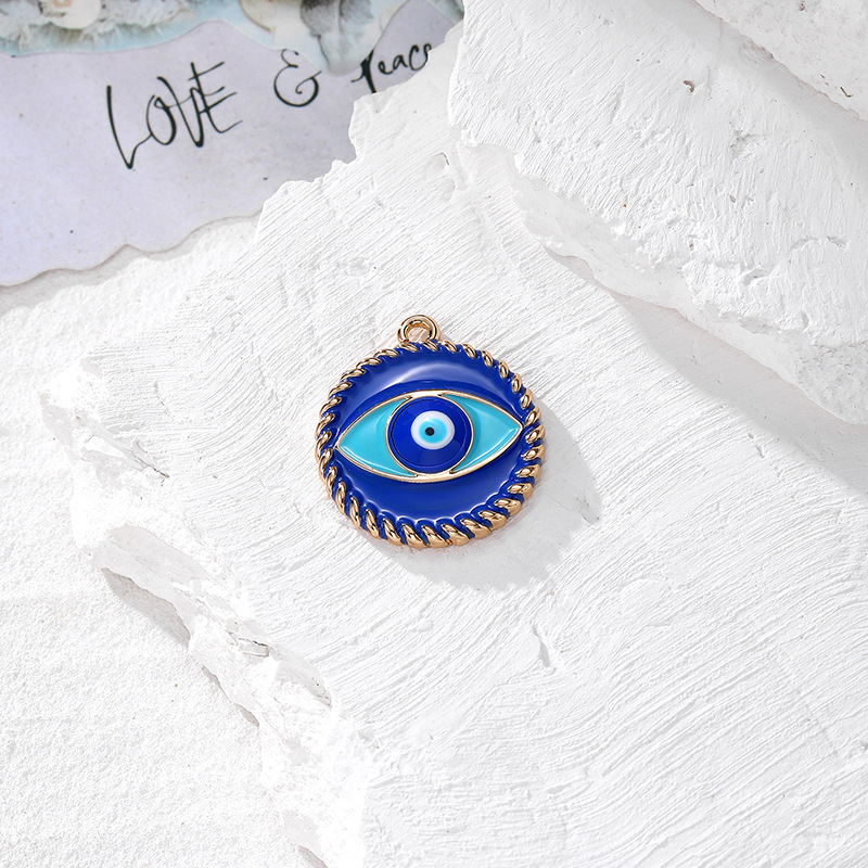Devil's Eye Pattern 10 PCS/Package 19 * 24mm Alloy Devil's Eye Polished Pendant DIY Jewelry Accessories