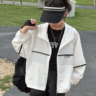Children's Sun Protection Clothing for Middle and Large Children, Summer New Style, Soft and Breathable Tops for Girls, Parent-Child Fashion Jackets