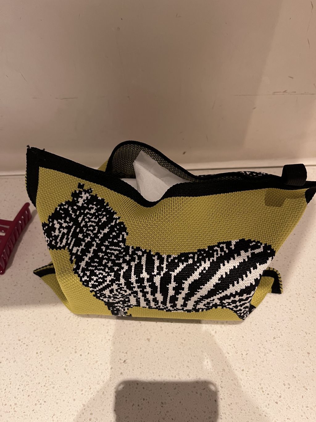 Light Luxury Knitted Tissue Bag, Large-Capacity Woven Bag, Car-Mounted Home Office Hanging Tissue Box, Knitted Bag Gift Bag
