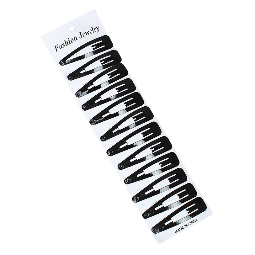 Clip para cabello de mujer, color negro, diseño sencillo y elegante