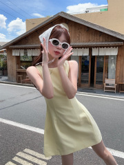 法式气质收腰显瘦chic连衣裙2025夏季新款小个子甜辣背心短裙子女