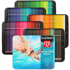 Cross-border 72 colors 120 colors water-soluble colored pencils art brushes colored lead painting set wholesale