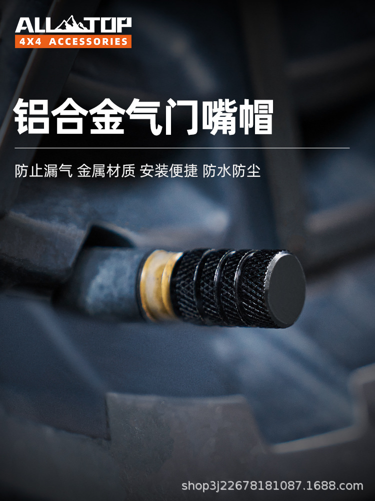 Alltop Auto Tire Valve Cap Dust Cover Aluminum Alloy Universal Valve Cap