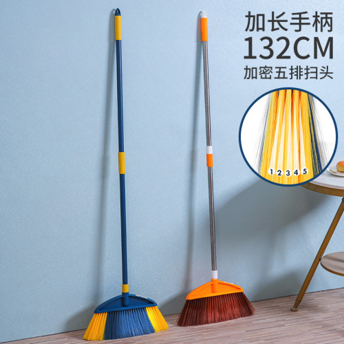 Wholesale stainless steel broom that doesn't pick up hair, household cleaning tool broom with long handle, manufacturer