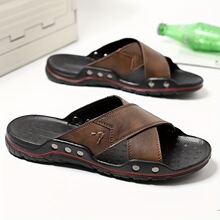 B 39071 Two-layer cowhide men's sandals ����ţƤ��ʿ��Ь