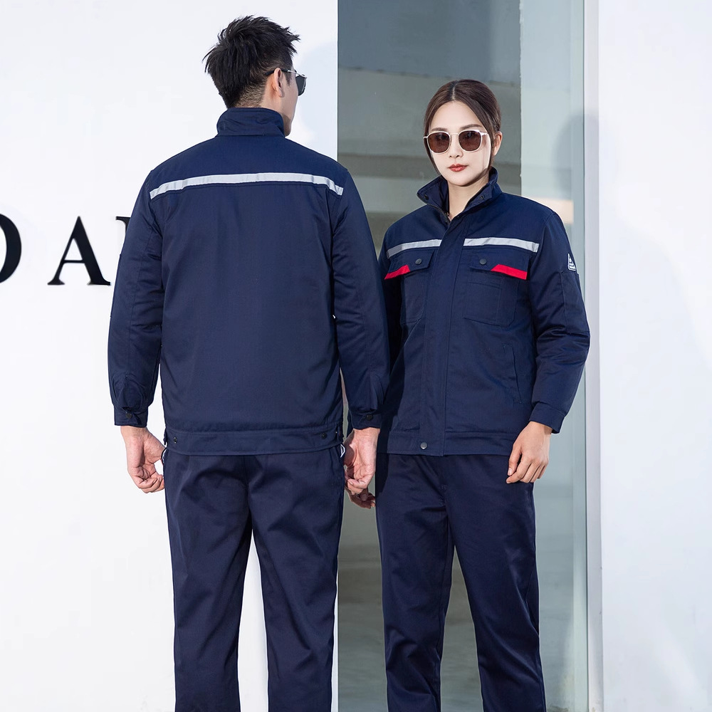 invierno antiestático reflector ropa de trabajo ropa de algodón hombre y mujer gruesa ropa de algodón caliente ropa de protección contra el frío