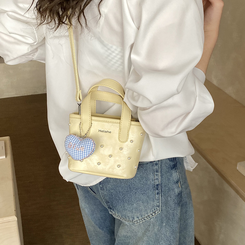 Sweet Pearl bolsas de hombro para niños y niñas, moda, colgantes de amor, bolsas portátiles para niñas, nuevas bolsas para niños transfronterizas