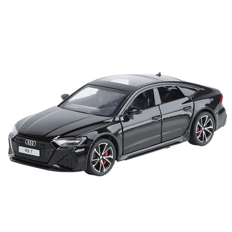 Genuino 1:32 Audi RS7 modelo de coche deportivo de aleación de sonido y luz de retorno niño juguete decoración de escritorio recomendación de Douyin