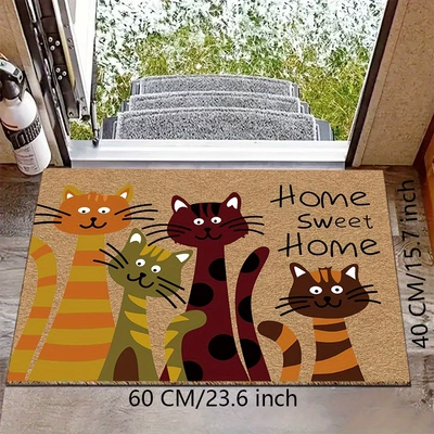 Thick and Durable, Dirt-Resistant and Dust-Removing — Avtomobil döşəmə paspasları - zx-cartoon-style-c-02-4060silk-circle