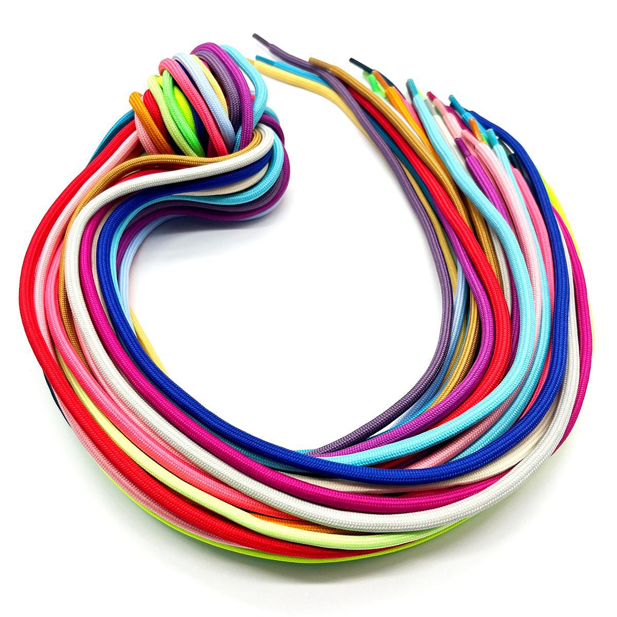 32210 color 4 / 5mm poliéster color cifrado núcleo de cuerda redonda de color sólido trenzado cuerda redonda de camisa cuerda de pulgar cintura