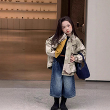 童装女童迷彩外套秋装2025新款洋气儿童酷飒穿搭男女童夹克衫上衣