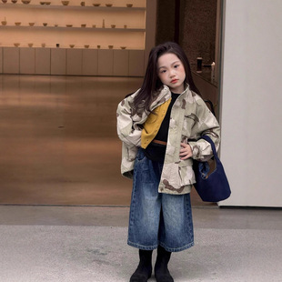 Children's Clothing Girls Camouflage Jacket Autumn 2025 New Fashionable Kidsren's Cool and Cool Wear Jackets for Boys and Girls