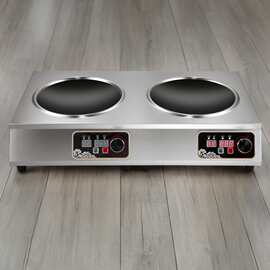 厂家直销多头大功率旋钮式商用电磁炉煲仔饭机双眼双灶平凹电陶炉