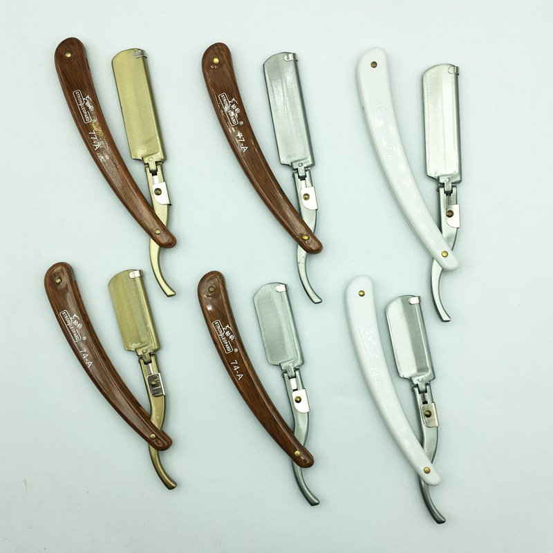 공장 직접 공급 면도기 구식 수동 면도 헤드 면도 블레이드 이발 얼굴 눈썹 면도 77 블레이드 홀더