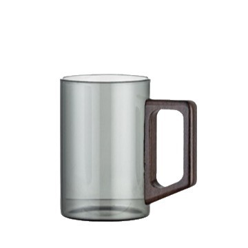 mango de nuez taza de té taza de agua alta vidrio de borosilicato resistente al calor espesado taza de una sola capa simple vidrio doméstico
