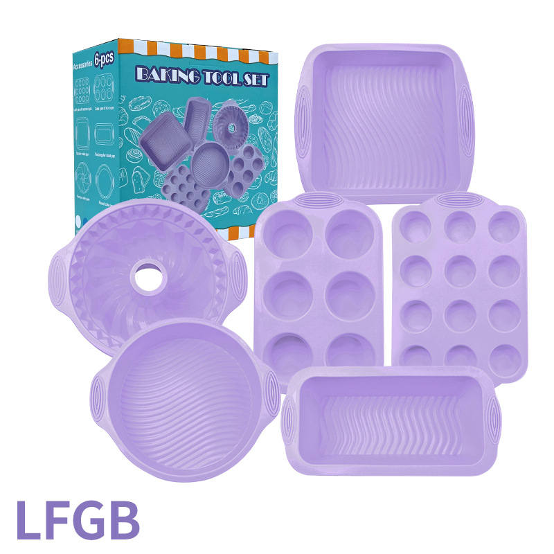 Herramientas de hornear molde de pastel de silicona molde de pastel redondo Qi Feng pan tostado para hornear traje de grado alimenticio