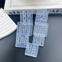 高透ネイル金型蝶結びネイル金型彫刻アクセサリー浮き彫り氷花立体爪シリコン立体