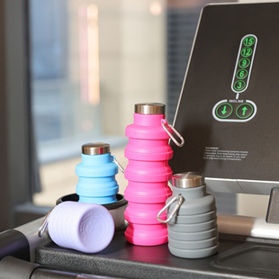 P 54436 Silicone foldable sport water bottle ���z�ۯB��y�\