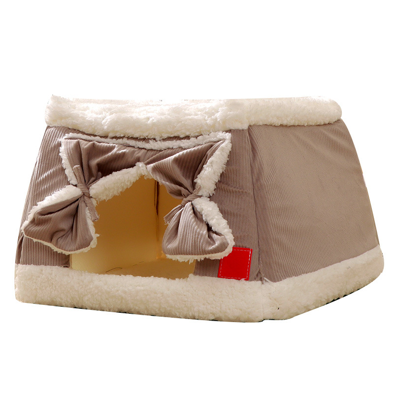 Venta al por mayor transfronteriza de invierno cálido para gatos, perreras, cuatro estaciones, casa para gatos universal, colchonetas para mascotas, suministros para nidos de felpa para dormir