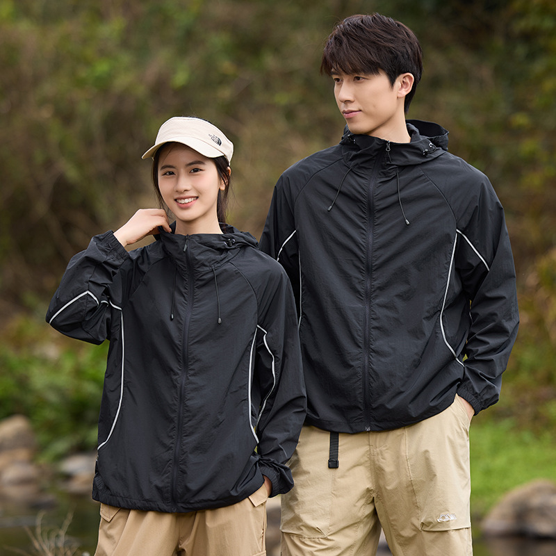 Outdoor Reflective Sunscreen Clothing Women's Anti-ultraviolet 7A Antibacterial Summer Fashionable New Hiking and Mountaineering Sunscreen Thin Coat