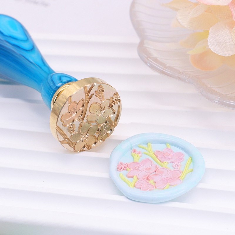 Cabeza de sello de pintura de fuego cabeza de cobre de planta verde patrón confeccionado sobre sellado cera sello de pintura de fuego Cabeza Fábrica al por mayor