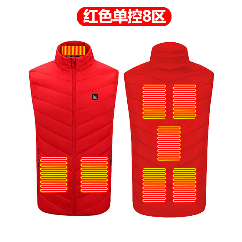 빨간색 단일 제어 8개 구역 가열