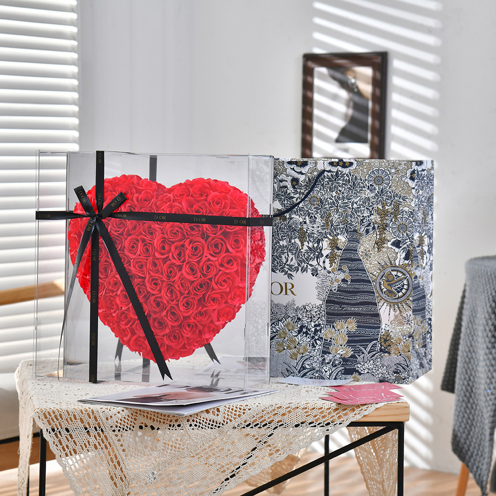 40*40cm 러브레드 [완제품] [선물가방] 열어서 돈을 넣을 수 있습니다