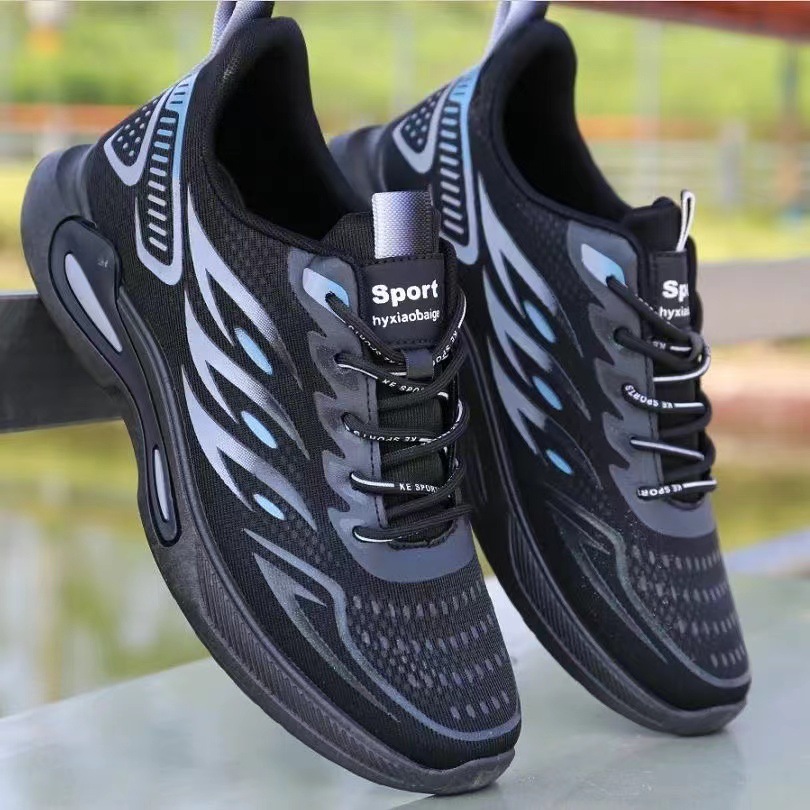 2025 nuevos zapatos de hombre de un solo pedal de primavera y verano, zapatos de hombre, zapatos deportivos casuales de malla, zapatos para correr de aumento de todo fósforo para hombre image 3