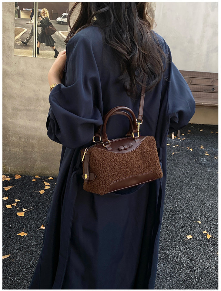 Túi đeo chéo nữ dáng gối mềm mại phong cách retro, túi xách tay đa năng — màu cà phê, màu nâu chi tiết 12