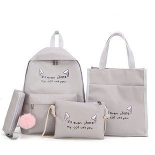 2023 new four-piece schoolbag primary school student backpack cross-border Oxford cloth large capacity backpack foreign trade