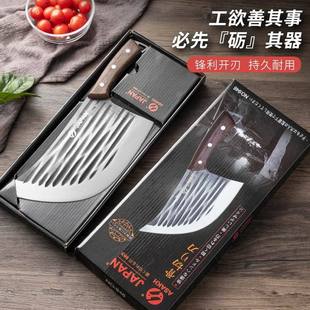 Stainless Steel Forged Pork Knife Pig Slaughter Knife Wooden Handle Anti-slip Sharp Pork Cutting Knife Chopping Dual-purpose Knife
