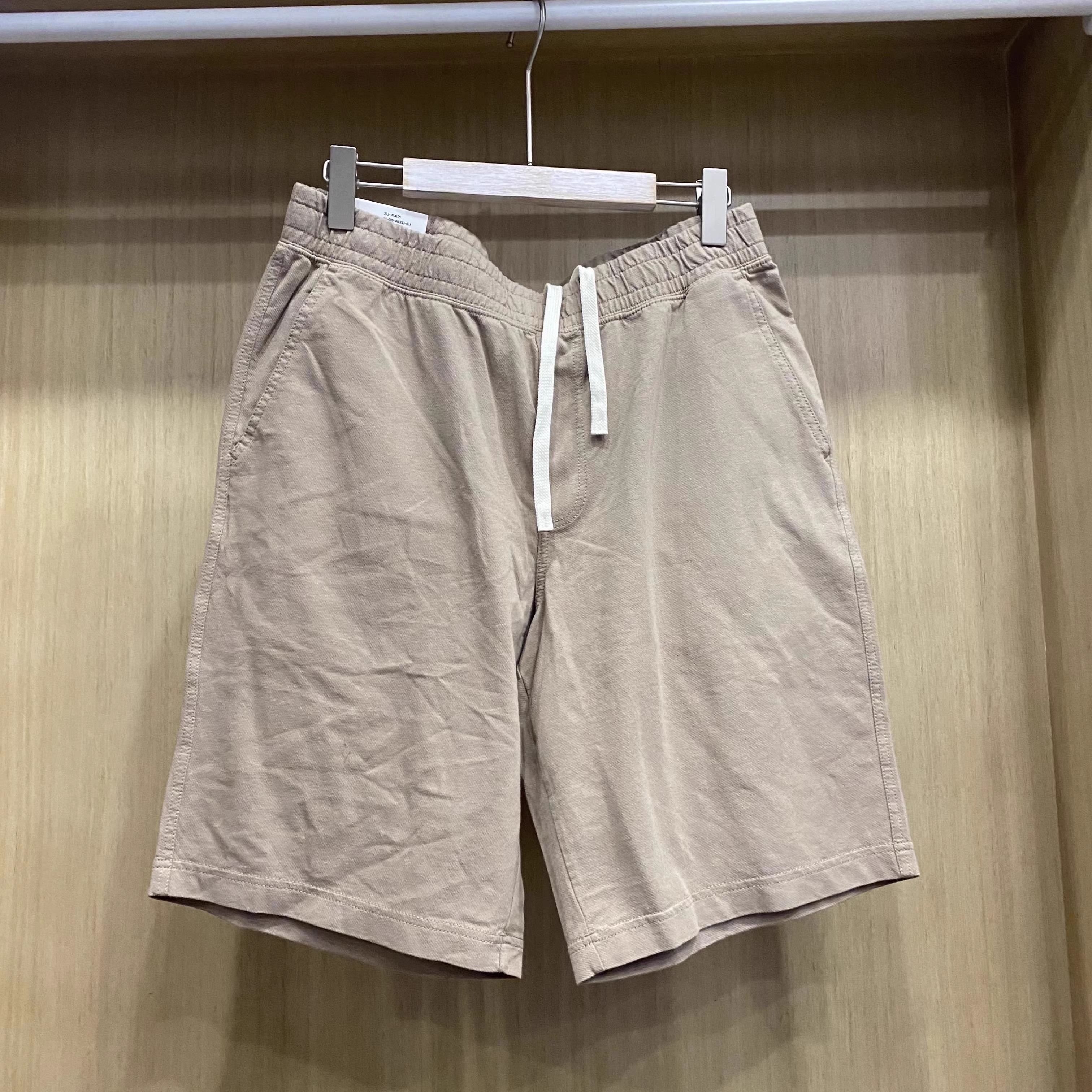 URAZ men's and women's summer washed knitted elastic shorts casual pants C474129/467797/477950