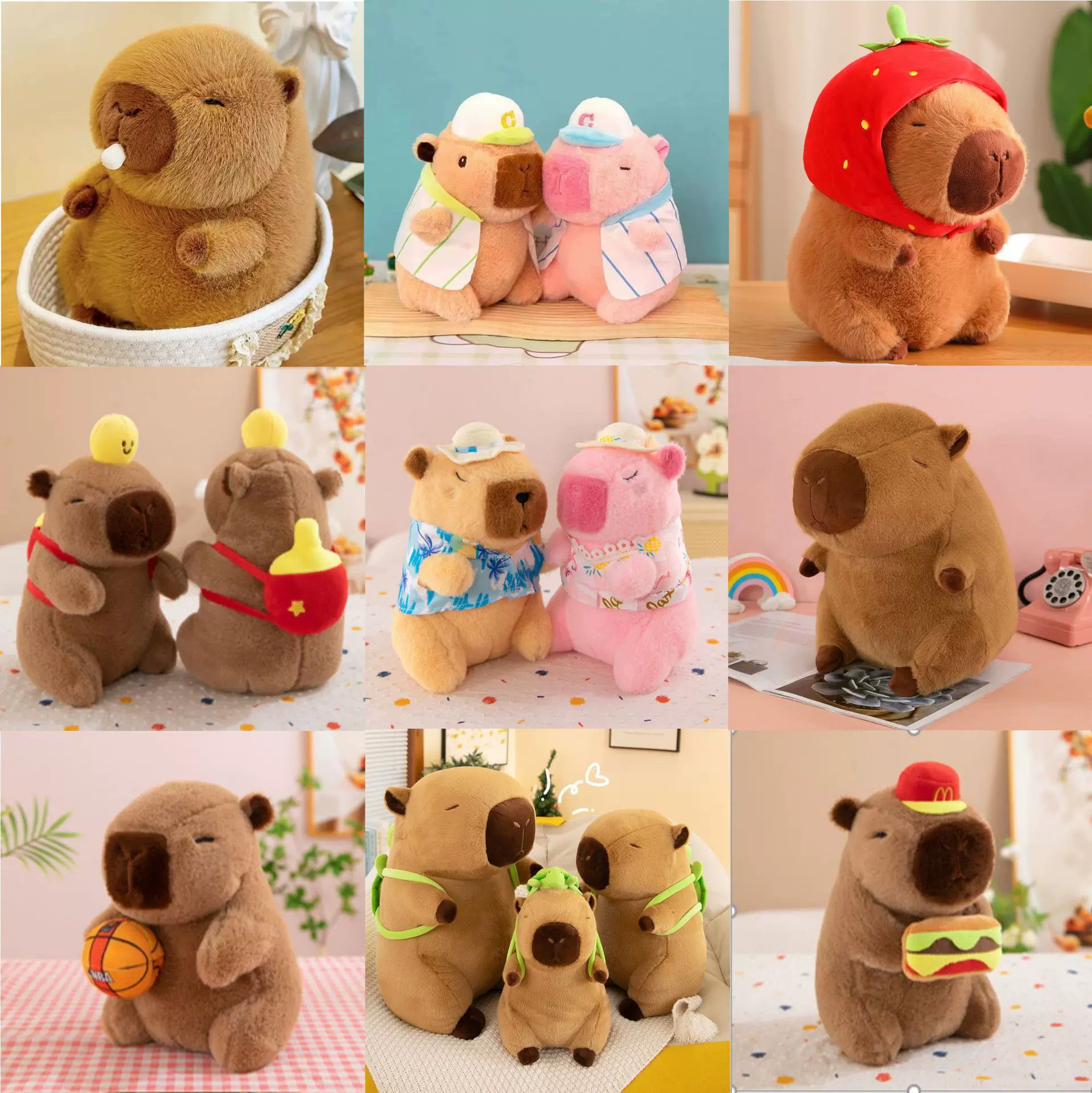 水豚卡皮吧啦公仔玩偶水豚毛绒玩具网红可爱娃娃卡皮巴拉啪啪圈