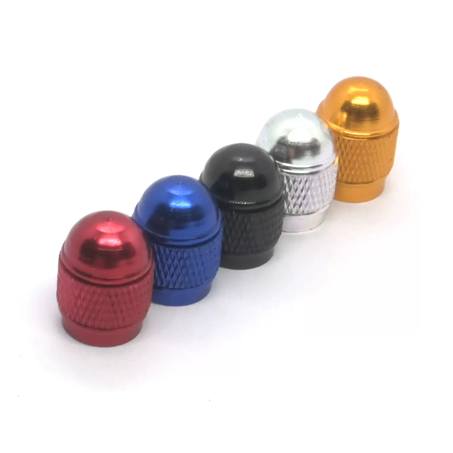 铝合金材质气门帽半球体条纹款轮胎气门嘴帽汽车通用改装防尘盖