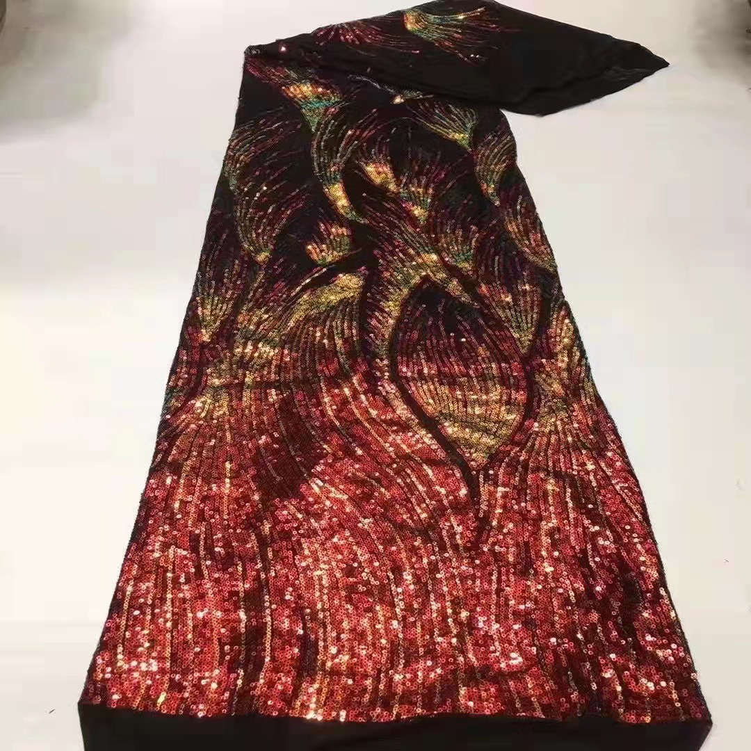 Tela de encaje nupcial bordado vestido de novia de comercio exterior europeo y americano tela de lentejuelas JX2030