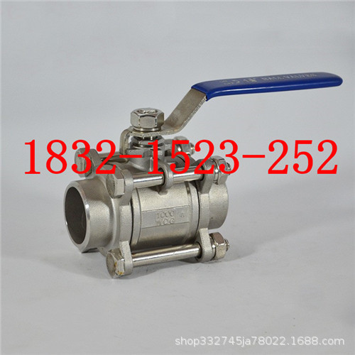 Q61F-16P三片式不锈钢焊接球阀 304手动对焊式球阀DN15 20 25 32
