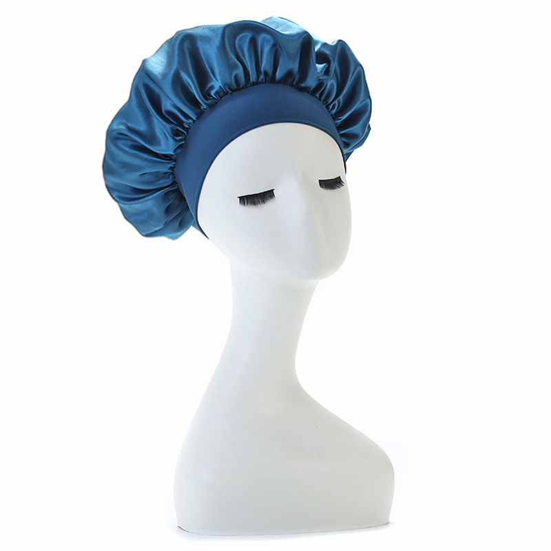 Amazon transfronterizo amplio borde alto elástico sombrero de dormir sombrero de quimioterapia sombrero para el cabello sombrero para el cabello seco